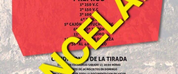 Se cancela tirada